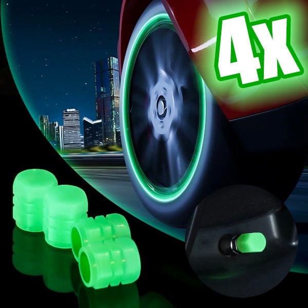shoptikpro 汽摩及配件>车身及附件>气门嘴 16 piezas 【16 piezas】 Tapa de válvula de neumático de coche fluorescente universal (4 piezas) [Coche/Moto/Bicicleta]