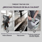shoptikpro 五金、工具>工具耗材>钻头>地钻钻头 4+5+6+8+10+12mm Juego de Brocas Excéntricas de Alta Resistencia, 4 Filos, para Perforación Precisa en Mampostería y Hormigón (Set de 6 Piezas)