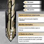shoptikpro 五金、工具>工具耗材>钻头>地钻钻头 4+5+6+8+10+12mm Juego de Brocas Excéntricas de Alta Resistencia, 4 Filos, para Perforación Precisa en Mampostería y Hormigón (Set de 6 Piezas)