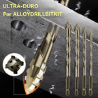 shoptikpro 五金、工具>工具耗材>钻头>地钻钻头 4+5+6+8+10+12mm Juego de Brocas Excéntricas de Alta Resistencia, 4 Filos, para Perforación Precisa en Mampostería y Hormigón (Set de 6 Piezas)