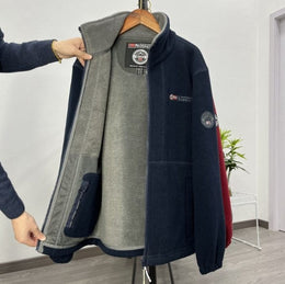 shoptikpro 男装>男式夹克 Azul / XS Chaqueta gruesa de lana, tallas grandes, cómoda y cálida para otoño e invierno 【40% de descuento】