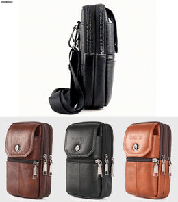 shoptikpro Bolso portátil para teléfono con diseño híbrido (crossbody y bandolera) para hombre