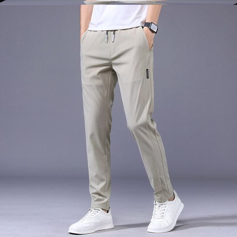 shoptikpro Caqui / M（ 40-45 kg） 【M-5XL】Pantalones elásticos informales para hombre 2025 – Cómodos y modernos