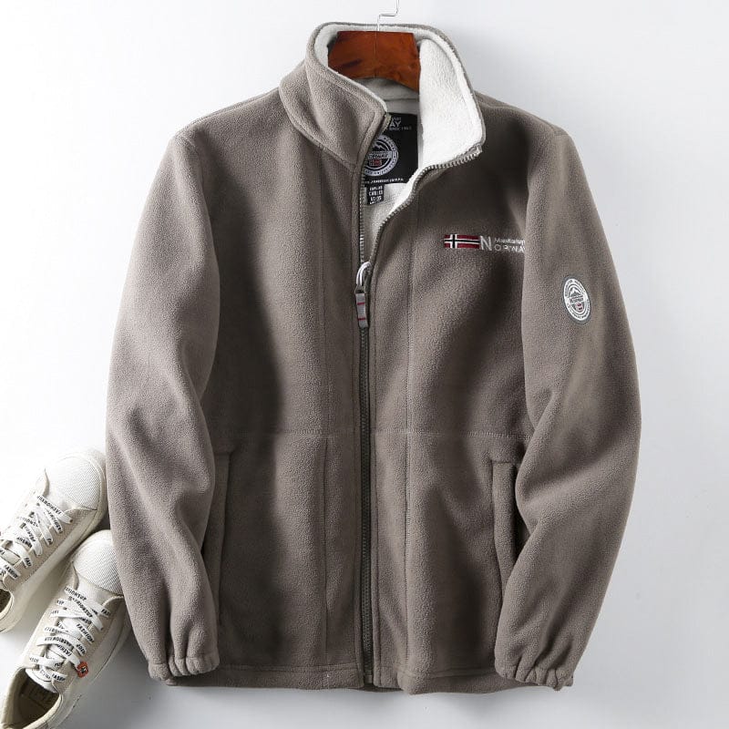 shoptikpro Caqui / S(60KG-70KG) 🔥【S-3XL】Nueva chaqueta polar gruesa y cálida para hombre: elegante, cómoda y cálida-4148738