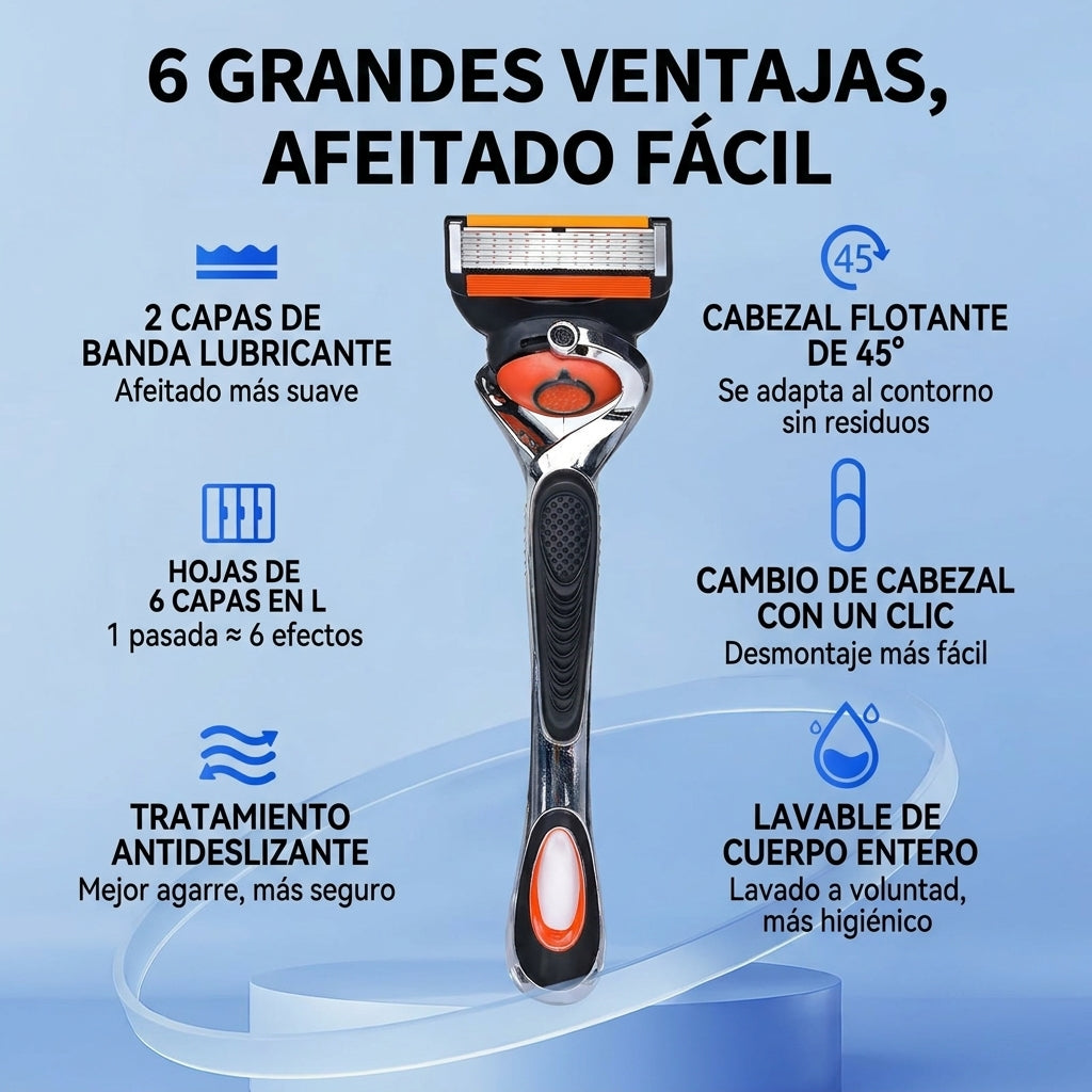 Maquinilla de Afeitar Premium para Hombre – Afeitado Suave Sin Cortes | 29€