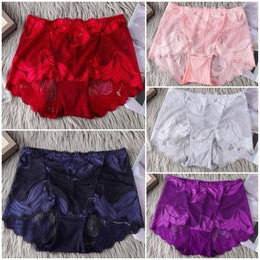 shoptikpro 内衣>内裤>女士三角裤 Combinación 3 / M(40-50KG） Pack de 5 Pantis de Encaje Floral para Mujer - Diseño Elegante y Sin Costuras Estilo Boyshort