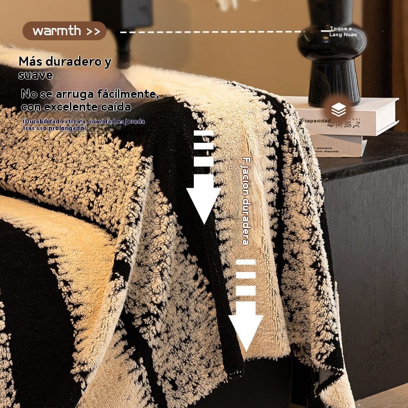shoptikpro 家纺家饰>居家布艺>沙发垫/沙发套/沙发巾 funda de sofá suave y antideslizante de felpa【180*130cm】【180*150cm】