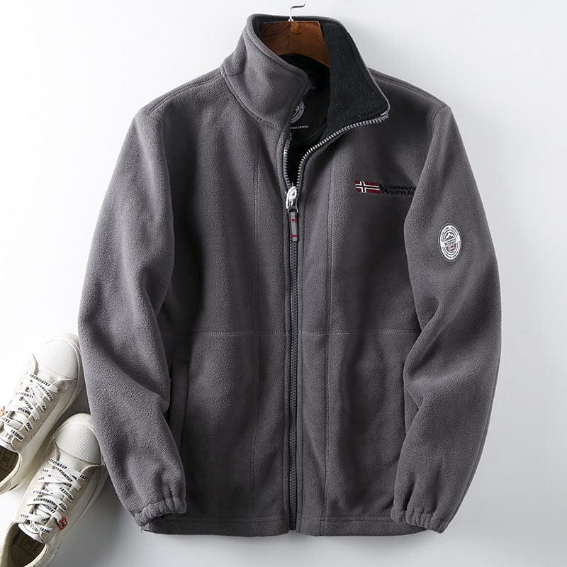shoptikpro gris oscuro / S(60KG-70KG) 🔥【S-3XL】Nueva chaqueta polar gruesa y cálida para hombre: elegante, cómoda y cálida-4148738