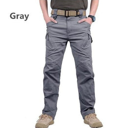 shoptikpro 运动户外>户外服装>迷彩服、军迷服、作训服 Gris / S【40-50kg】 【Paquete de 2 unidades】[S-6XL] Pantalones cargo militares para hombre (40–105 kg)