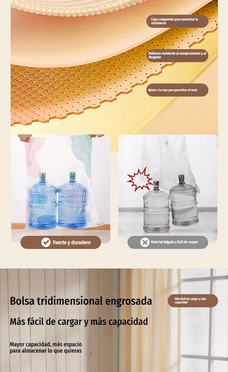 Bolsa al Vacío SIN BOMBA (Pack 5 por 29€) | Presionar y Listo