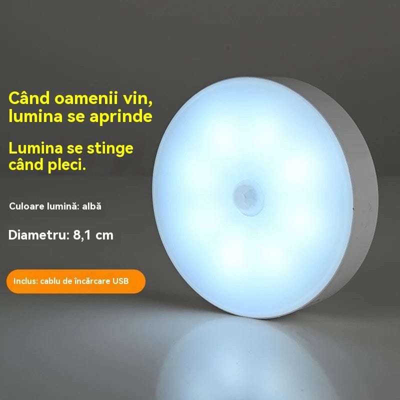 shoptikpro 灯饰照明>台灯夜灯>小夜灯 Luz blanca (batería de 300 mAh) Luz LED con Sensor de Movimiento Recargable (Pack 4 Unidades) - Instalación Magnética Fácil