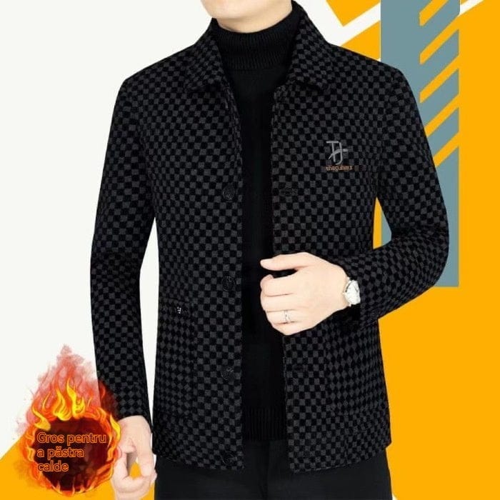 shoptikpro 【M-4XL】 Chaqueta de lana para hombre 2025 – casual, cálida y gruesa, ideal para otoño e invierno