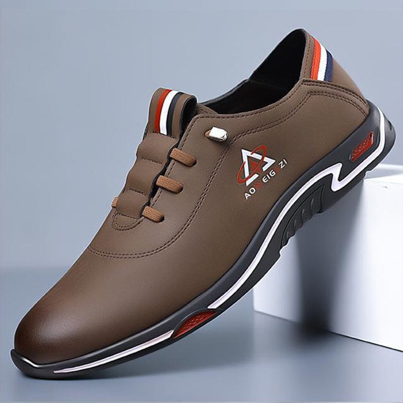 shoptikpro Marrón / 39 【39-44】2025 Zapatos casuales de cuero genuino para hombre