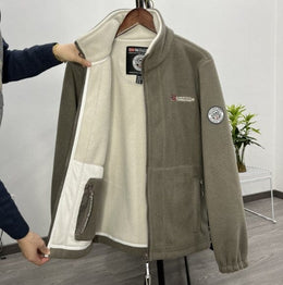 shoptikpro 男装>男式夹克 Marrón / XS Chaqueta gruesa de lana, tallas grandes, cómoda y cálida para otoño e invierno 【40% de descuento】