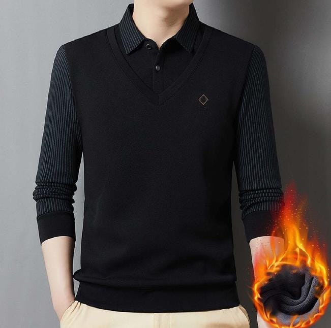 shoptikpro Negro / M Conjunto de Cachemir para Hombre – Cálido y Elegante