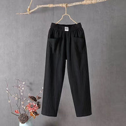 shoptikpro 女装>女式休闲裤>休闲裤 negro / M 🔥TOP VENTAS 🔥 Pantalones Casuales de Algodón para Mujer | Estilo Wide Leg 2026 🕊️🌿 ¡Lleva 2 y Paga 1! 🎁