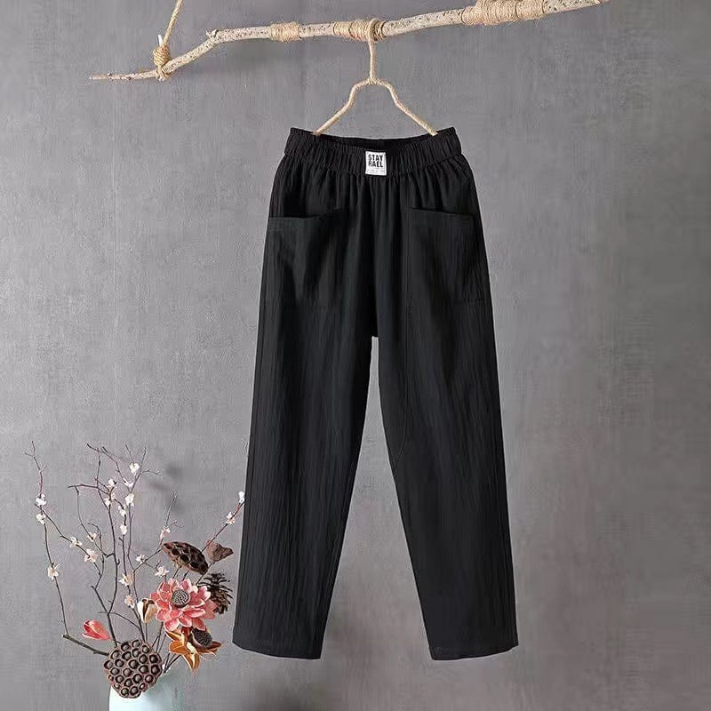 shoptikpro 女装>女式休闲裤>休闲裤 negro / M 🔥TOP VENTAS 🔥 Pantalones Casuales de Algodón para Mujer | Estilo Wide Leg 2026 🕊️🌿 ¡Lleva 2 y Paga 1! 🎁