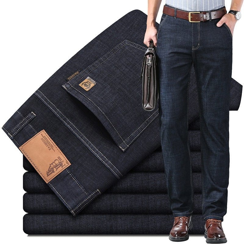 shoptikpro Negru / 31(60-65KG) Pantalones rectos anchos para hombre 2 piezas, compra uno y llévate otro gratis
