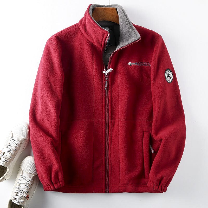shoptikpro rojo / S(60KG-70KG) 🔥【S-3XL】Nueva chaqueta polar gruesa y cálida para hombre: elegante, cómoda y cálida-4148738