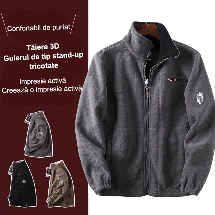 shoptikpro 🔥【S-3XL】Nueva chaqueta polar gruesa y cálida para hombre: elegante, cómoda y cálida-4148738