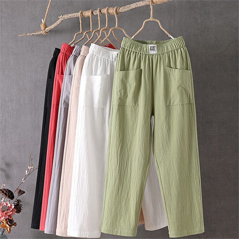 shoptikpro 女装>女式休闲裤>休闲裤 🔥TOP VENTAS 🔥 Pantalones Casuales de Algodón para Mujer | Estilo Wide Leg 2026 🕊️🌿 ¡Lleva 2 y Paga 1! 🎁