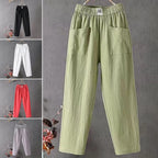 shoptikpro 女装>女式休闲裤>休闲裤 🔥TOP VENTAS 🔥 Pantalones Casuales de Algodón para Mujer | Estilo Wide Leg 2026 🕊️🌿 ¡Lleva 2 y Paga 1! 🎁