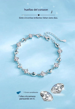 Conjunto de Collar y Pulsera "Corazón del Océano" en Plata de Ley 925【Paquete de 2】