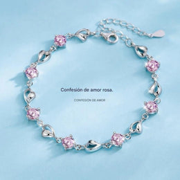 Conjunto de Collar y Pulsera "Corazón del Océano" en Plata de Ley 925【Paquete de 2】