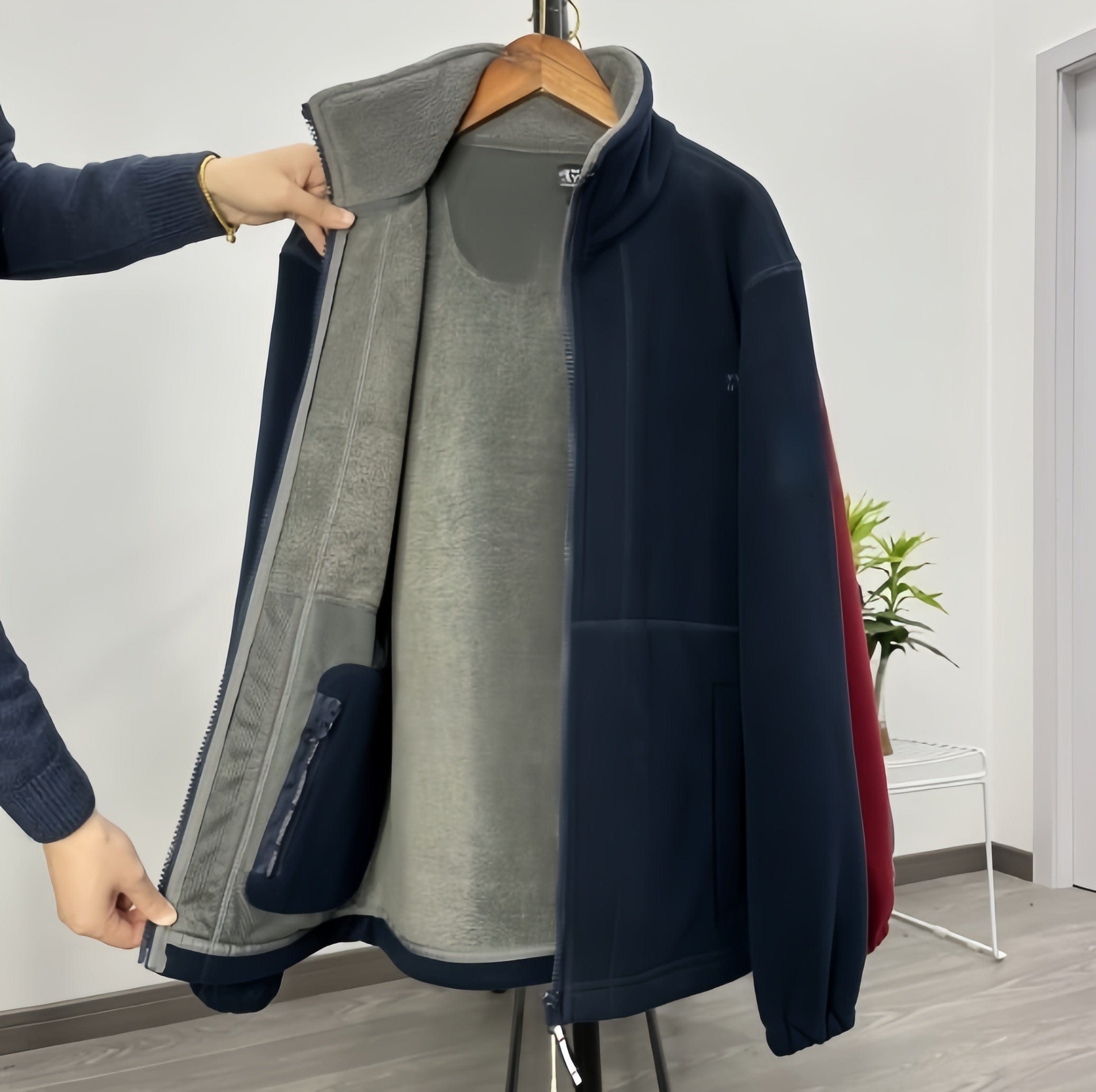 shoptikpro 💁‍♂️💁‍♂️【XS-3XL】Chaqueta de terciopelo grueso de lana de talla grande informal cálida de otoño e invierno para hombre