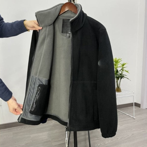 shoptikpro 💁‍♂️💁‍♂️【XS-3XL】Chaqueta de terciopelo grueso de lana de talla grande informal cálida de otoño e invierno para hombre