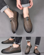 shoptikpro 鞋>男鞋>男式休闲单鞋 Zapatos de hombre de cuero genuino, versátiles, elegantes y cómodos para cualquier ocasión