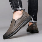 shoptikpro 鞋>男鞋>男式休闲单鞋 Zapatos de hombre de cuero genuino, versátiles, elegantes y cómodos para cualquier ocasión