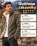 Pánská fleecová bunda s vysokým límcem – teplá zimní bunda pro každý den