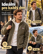 Pánská fleecová bunda s vysokým límcem – teplá zimní bunda pro každý den
